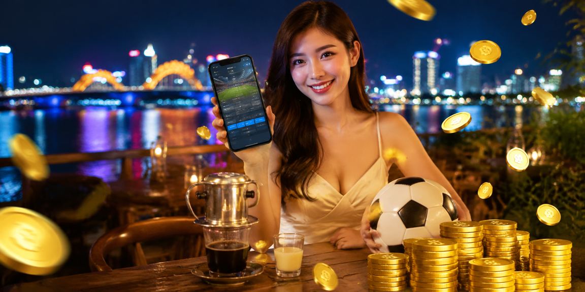 Người hâm mộ bóng đá Đà Nẵng uống cà phê và xem kèo qua ứng dụng psr